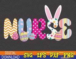 Bunny Nurse Funny Egg Easter Day Floral Svg, Eps, Png, Dxf, Digital Download