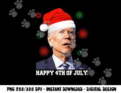 Happy 4th of July Biden Christmas Santa Hat Funny Xmas png, sublimation copy