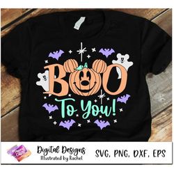 Boo to You Svg, Mickey Pumpkin Svg, Halloween Pumpkin Shirt, Mickey Halloween Party SVG, Boo Bash Halloween svg, not so