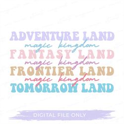 Magic Kingdom lands svg - Family Trip Shirt - WDW shirt - Magical SVG - pdf - png