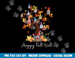 Happy Fall Y all Gnomes Pumpkin Autumn Tree Thanksgiving png, sublimation copy
