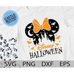 Halloween Minnie Mouse Shirt SVG, Mickey Halloween Party SVG, Castle Shirt SVG, Boo Bash Halloween, Halloween cut files,
