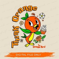 Orange Bird png - 70's Florida Retro - Think Orange - Sunshine State -  Dole Whip - WDW shirt - Magical - pdf - png - su