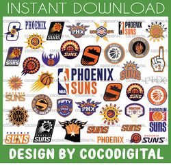 38 Files NBA Phoenix Suns, Phoenix Suns svg,basketball bundle svg,NBA svg, NBA svg, Basketball Clipart, Svg For Cricut