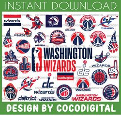 34 Files Washington Wizards NBA Basketball bundle svg Washington svg, Wizards svg, Washington Wizards clipart, NBA svg