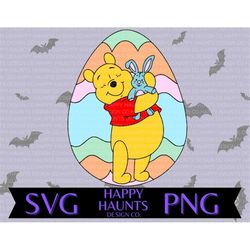 easter bear svg, easy cut file for cricut, layered by colour