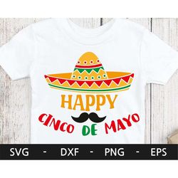 Happy Cinco de mayo svg,  Cinco de mayo svg, Sombrero svg, Mustache svg,Cinco de mayo Gift svg, Mexican Hat svg,svg file