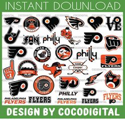 32 Files Philadelphia Flyers Bundle Svg, Flyers Svg, NHL svg,NHL Svg,  hockey cricut, Cut File, Clipart   Cricut Explore