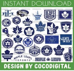 28 Files Toronto Maple Leafs Bundle Svg, Maple Leafs Svg, NHL svg, hockey cricut, Download   Cut File, Clipart   Cricut