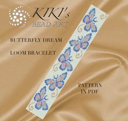Bead loom pattern Butterfly dream nature inspired LOOM bracelet pattern design in PDF instant download