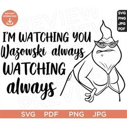 I'm Watching You Wazowski Always Watching Always Monsters Inc SVG Ears, Roz Disneyland Ears Clipart, Cut file Cricut, Si