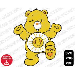 Funshine Bear, Care bears SVG PNG PDF / T-shirt svg / Cutting file / Coffee mug svg / Sublimation / Cricut / Vector Svg