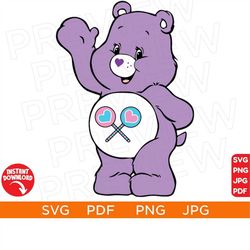 share bear svg png pdf care bear svg, bear care svg, cute bear svg, bear png, cute bear svg cut file cricut, silhouette