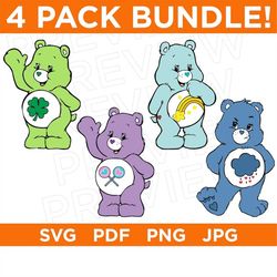 BundleCare bears SVG PNG PDF Rainbow Bear svg Bear Care svg Happy bear svg Angry bear svg Bear png Cute Bear Svg Cut fil