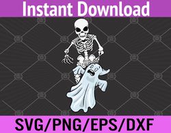 Skeleton Ghost Lazy Halloween Costume Funny Skull Spirit Svg, Eps, Png, Dxf, Digital Download