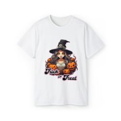 Trick Or Treat Shirt, Witch Shirt, Halloween Party Shirt, Cute Halloween Shirt, Halloween Woman Shirt