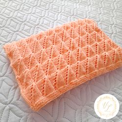 baby blanket knitting pattern | pdf knitting pattern | baby blanket | knit baby blanket pattern | v47