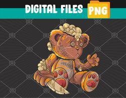 Killer Teddy Bear Lazy Halloween Costume Scary Monster PNG, Digital Download