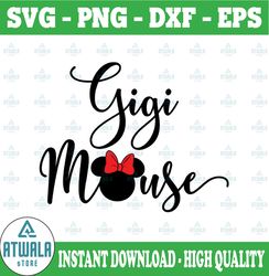 Gigi Mouse svg, Grandma Mouse svg, Minnie Mouse SVG Instant Download, Nana Mouse svg, Mimi Mouse svg, Minnie head svg