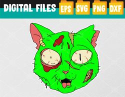 Zombie Cat Lazy Halloween Costume Scary Creepy Spooky Animal Svg, Eps, Png, Dxf, Digital Download