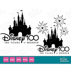 100 Years of Wonder Anniversary Magic Castle | SVG Clipart Digital Download Sublimation Cricut Cut File Png Dxf Eps Jpg