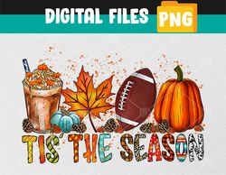 Tis' The Season Leopard Pumpkin Football Halloween Fall PNG, Digital Download