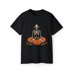 Pumpkin Skeleton Shirt, Pumpkin Shirt, Skeleton Halloween Shirt, Dancing Halloween Shirt, Skeletons Shirt