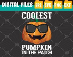 Kids Coolest Pumpkin In The Patch Halloween Svg, Eps, Png, Dxf, Digital Download