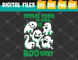 Spinal Cord Injury is Boo Sheet Green Boos Halloween Ghost Svg, Eps, Png, Dxf, Digital Download