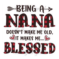 Being A Nana Doesnt Make Me Old It Makes Me Blessed Svg, Trending Svg, Mom Svg, Mother Svg, Nana Svg, Grandma Svg, Grann