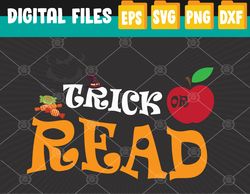 Funny Tricks Or Read Librarian Halloween Costume Book Lover Svg, Eps, Png, Dxf, Digital Download