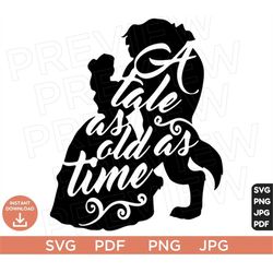 A Tale As Old As Time SVG Princess Ears, The beauty and the beast ,Disneyland SVG, cut file layered by color, Cut file C