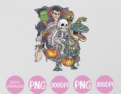 Skeleton Zombie Riding Mummy T Rex Funny Halloween Pumpkin Svg, Eps, Png, Dxf, Digital Download