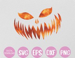 Scary Pumpkin Face - Halloween Costume Svg, Eps, Png, Dxf, Digital Download