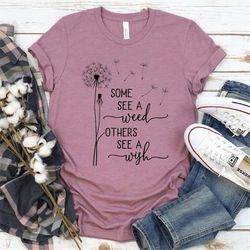 Some See A Weed Others See A Wish Svg, Dandelion Svg Cut File, Inspirational Quotes Svg,  Dandelion Shirt Svg Png Eps Dx