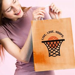 Live love hoops basketball SVG, Basketball svg, Basketball quotes svg, Basketball cut file, Basketball, Game Day, Sports