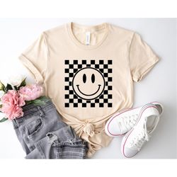 Positive Shirt, Be Happy T-Shirt, Smile T Shirt, Smiley Face Tee, Motivational Shirt, Good Vibes Tee, Positivity Gift, I