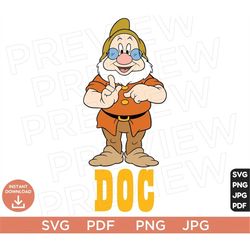 Snow White and the Seven Dwarfs SVG, Doc Dwarfs Svg , Disneyland Ears Clipart Svg clipart SVG, Cut file Cricut, Silhouet