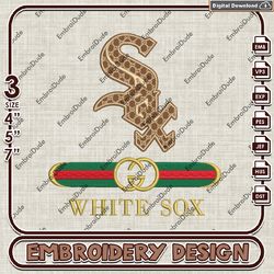 MLB Chicago White Sox Gucci Embroidery Design, MLB Team Embroidery Files, MLB White Sox Machine Embroidery, MLB Designs