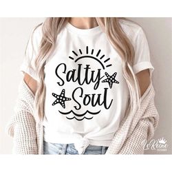 Salty Soul Svg File, Summer Beach Quote Svg, Beach Quote Cricut, Beach Life Svg, Sea Life Svg, Instant Download