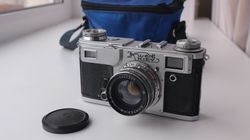 1970s Kiev 4A rangefinder USSR Soviet 35mm camera Jupiter 8m Contax copy Vintage Decor