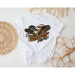 Freedom Shirt, American Eagle Shirt, 4th of July Shirt, Patriotic T-Shirt, USA Flag Tees, American Sweatshirt,Patriotic