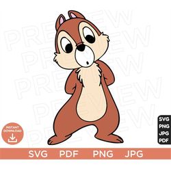 Chip Vector Svg Chip and Dale Ears SVG, Chip 'N Dale Rescue Rangers Disneyland Ears Svg clipart SVG Cut file Cricut Silh