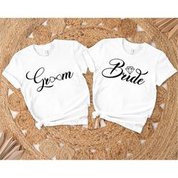 Bride and Groom Shirt,Wedding Shirt,Bride Groom Shirt Set,Just Married Shirt, Bride And Groom Tshirt, Bride Groom Gift,