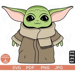 Baby Yoda SVG Ears Clipart Silhouette, Vector file, Star svg Wars The Mandalorian, Disneyland Ears, Cut file Layered Cri