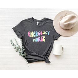 Emergency Nurse Shirt for ER Nurse, Emergency Nurse Tee, Grad Gift Nursing T-Shirts, Tshirt Registered Emergency Nurse,