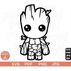 baby groot svg disneyland ears clipart the guardians of the galaxy superheroes svg, cut file layered color, cut file cri
