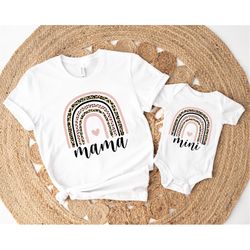 Rainbow Mama Mini Shirt, Mama And Mini Shirts, Mini Shirt, Mama And Me Shirt, Mama Mini Sweatshirt, Cool Mama Shirt, Mot