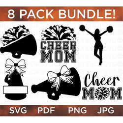 Cheer BIG SVG Bundle, Cheerleading SVG, Cheer svg, Megaphone svg, cheer team svg, cheerleader girl svg, cheer mom svg, c