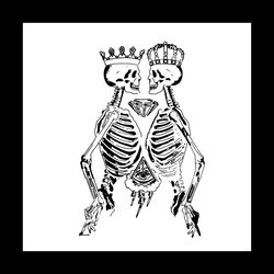 King And Queen Skeleton Halloween Svg Happy Halloween Vector Svg, Halloween Skeleton Funny Gift For Halloween Day Svg, S